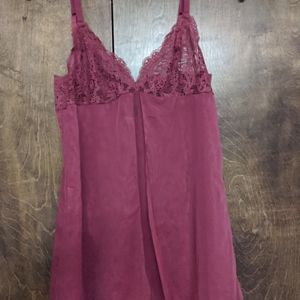 La Perla Studio wine pink mesh nightie 2IT